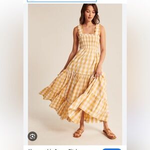 Abercrombie Smocked Bodice Easy Maxi Dress